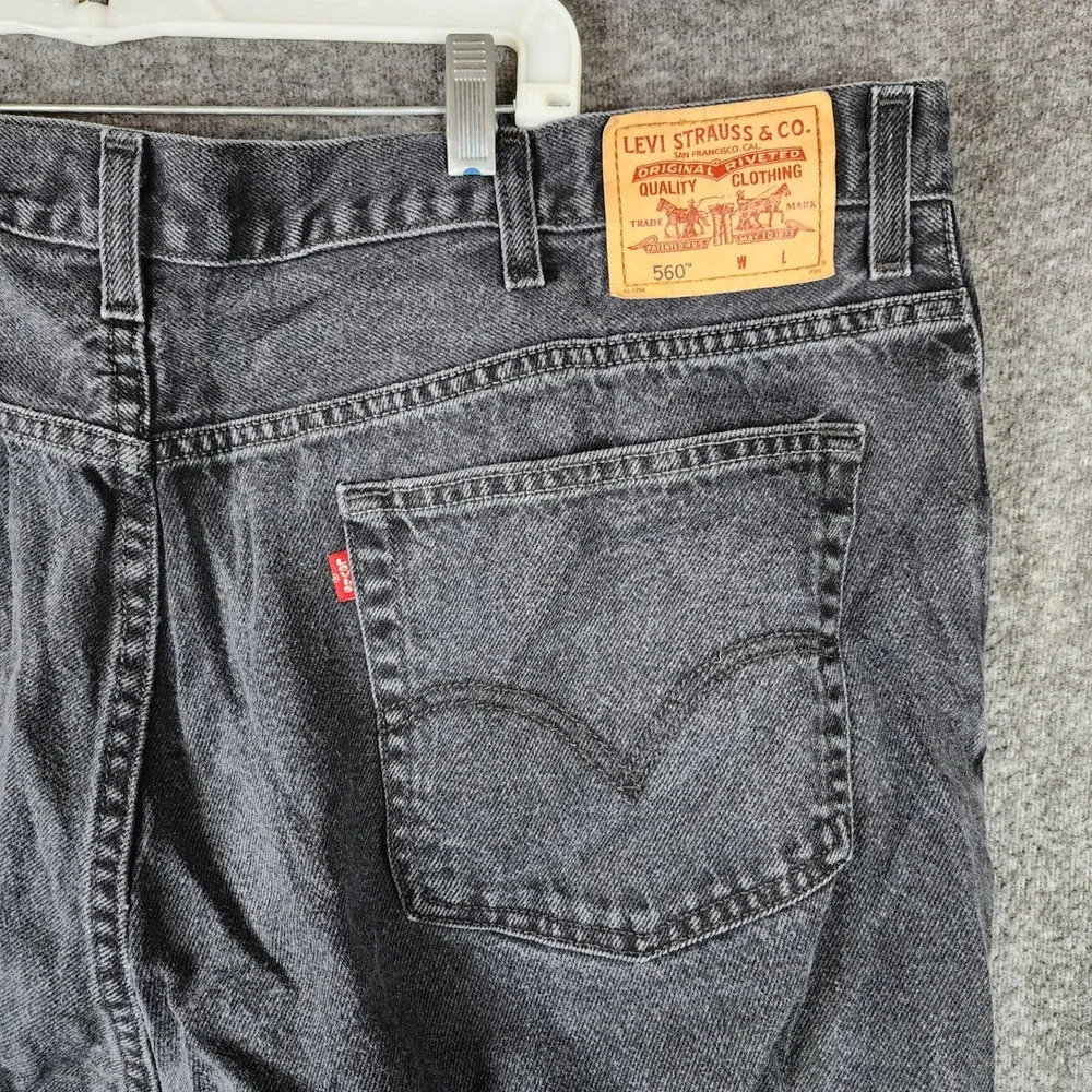 Levis Jeans Mens 46x34 560 Comfort Fit Black Denim Y2K Vintage EUC
